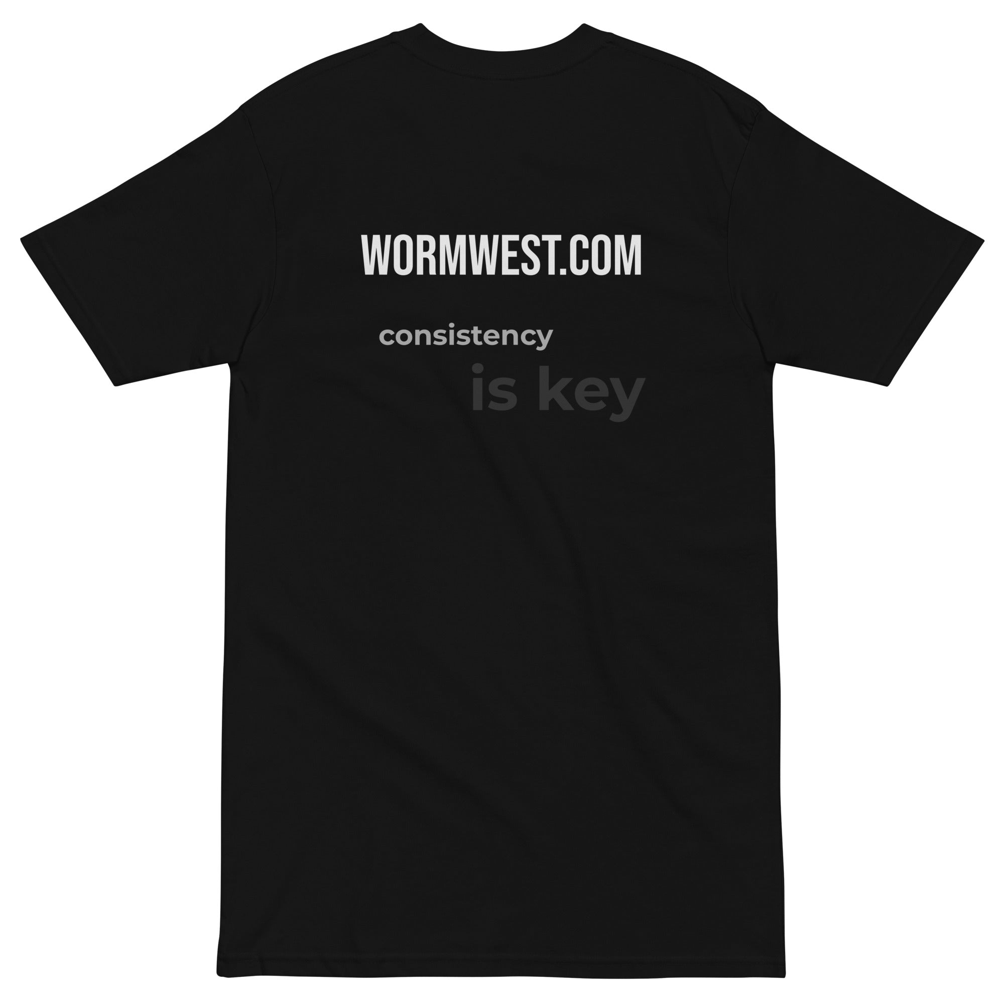 wormwest.com Men’s premium heavyweight tee OOTD logo